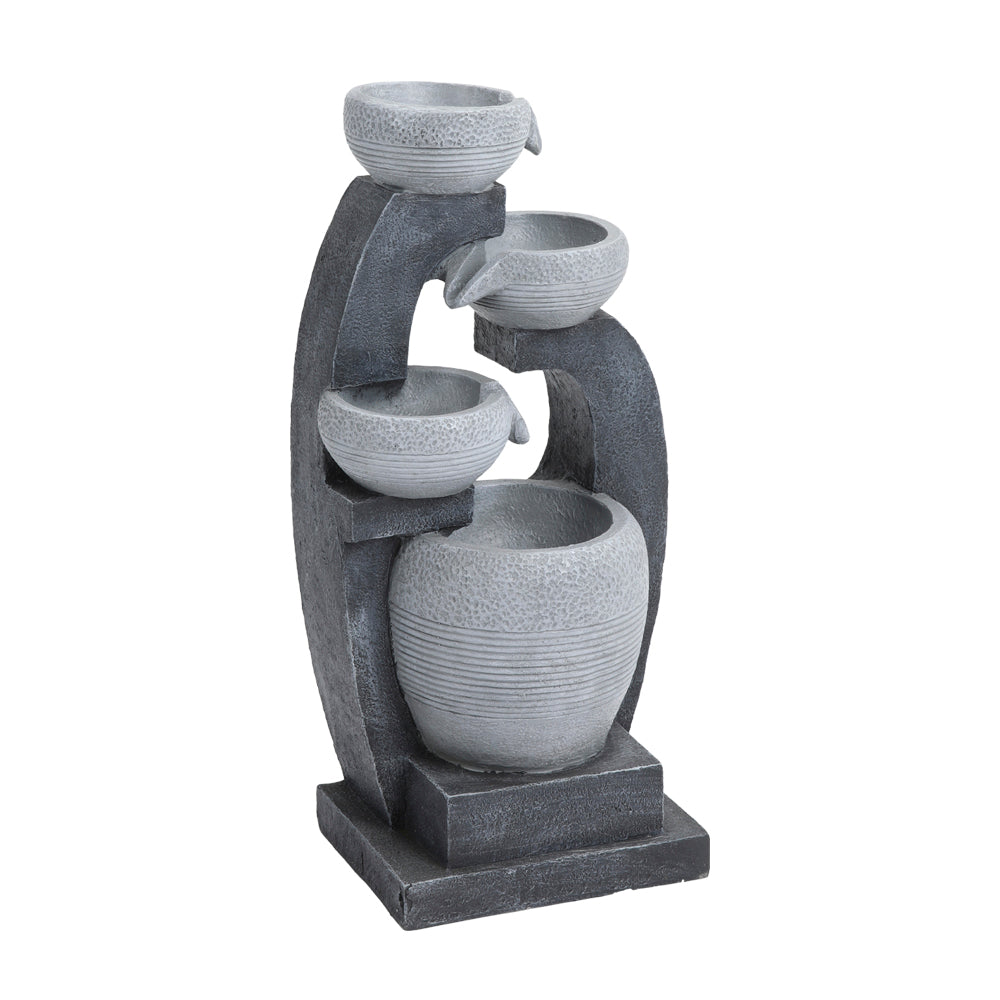 Garden Sanctuary Outdoor Solar-powered Water Fountain Rockery Decor