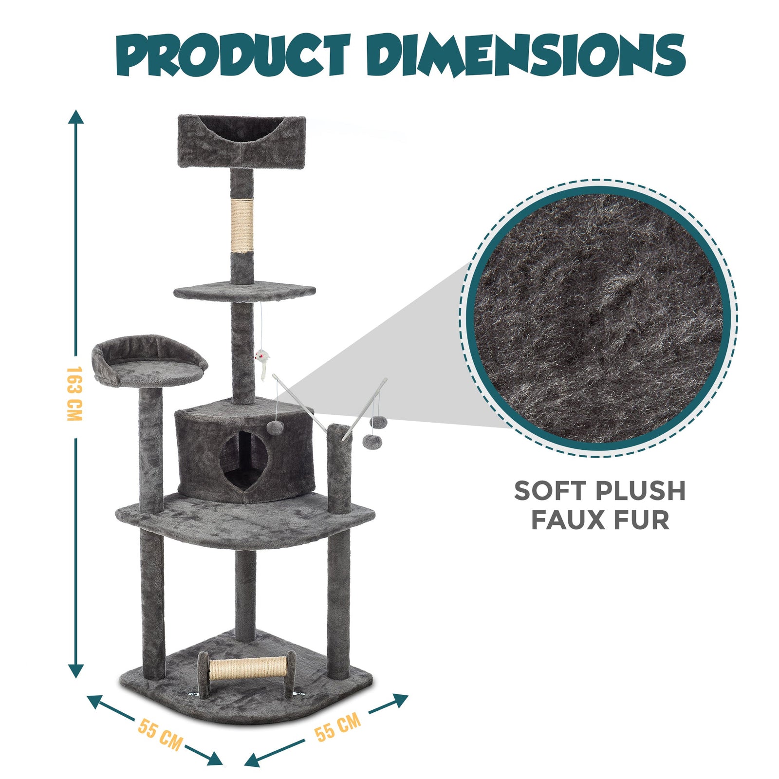 4 Tier Cat Activity Tree And Scratching Post