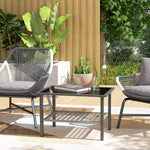 Outdoor Rattan Coffee Table, Rectangular Tea Side Table