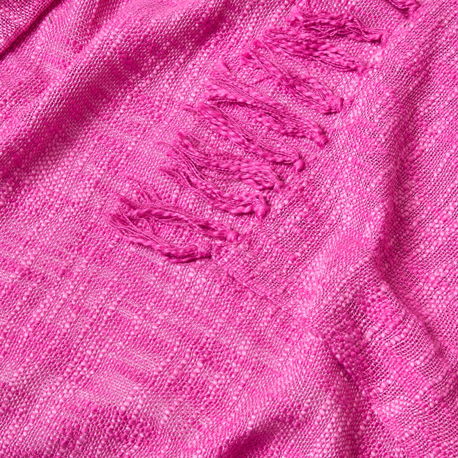 Nirvana Handwoven Slub Cotton Throw | 150cm x 200cm | Pink