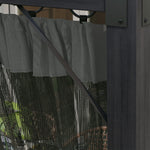 Retractable Pergola Canopy With Netting, Metal Frame | Large | Dark Gray