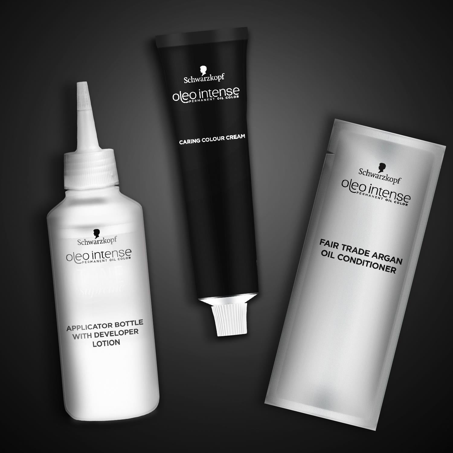 Schwarzkopf Oleo Intense 4-60 Gold Brown No Ammonia Permanent Oil Colour 3 Pack