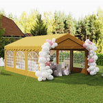 6m Garden Gazebo Carport Shelter Removable Sidewall