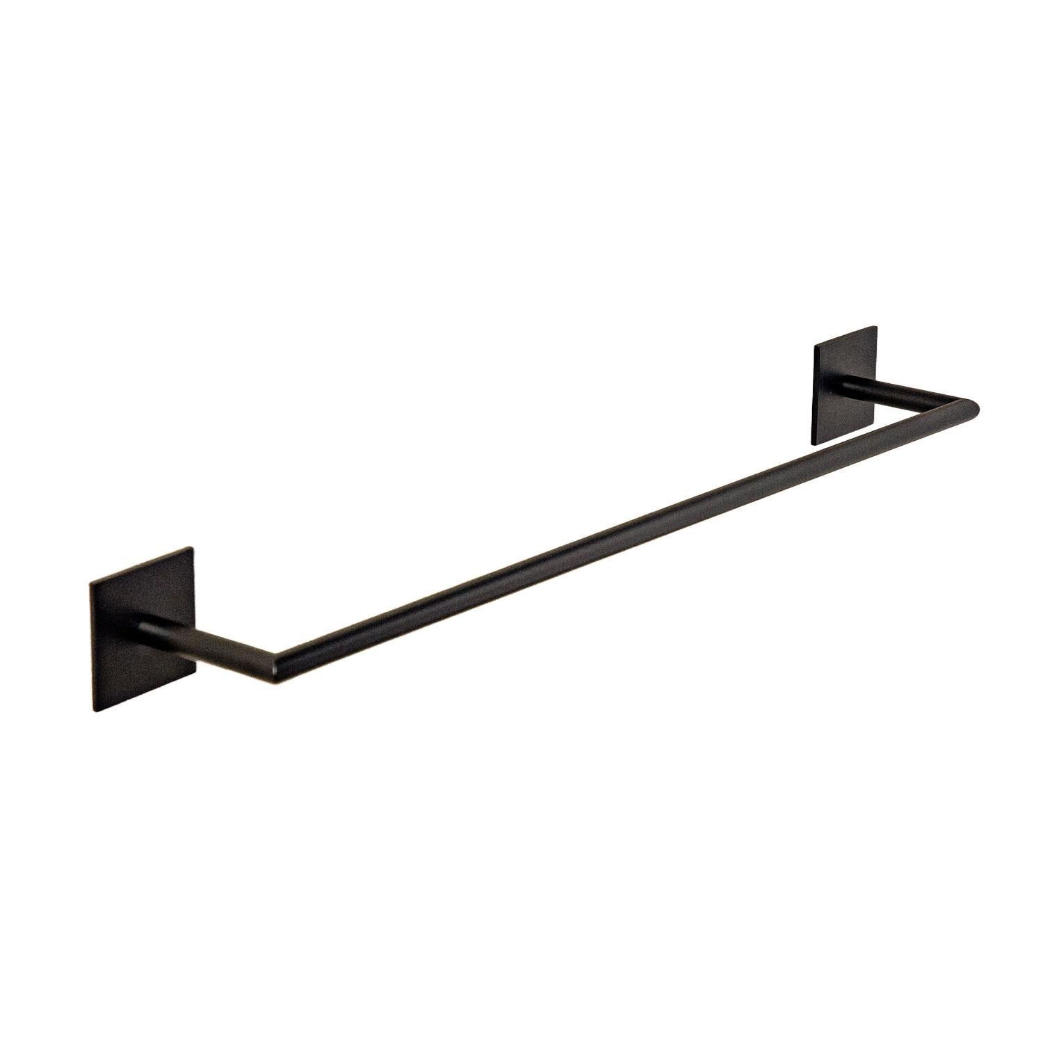 Towel Rail, 30cm, Self-adhesive, Black, Anti-corrosion, Stick Collection