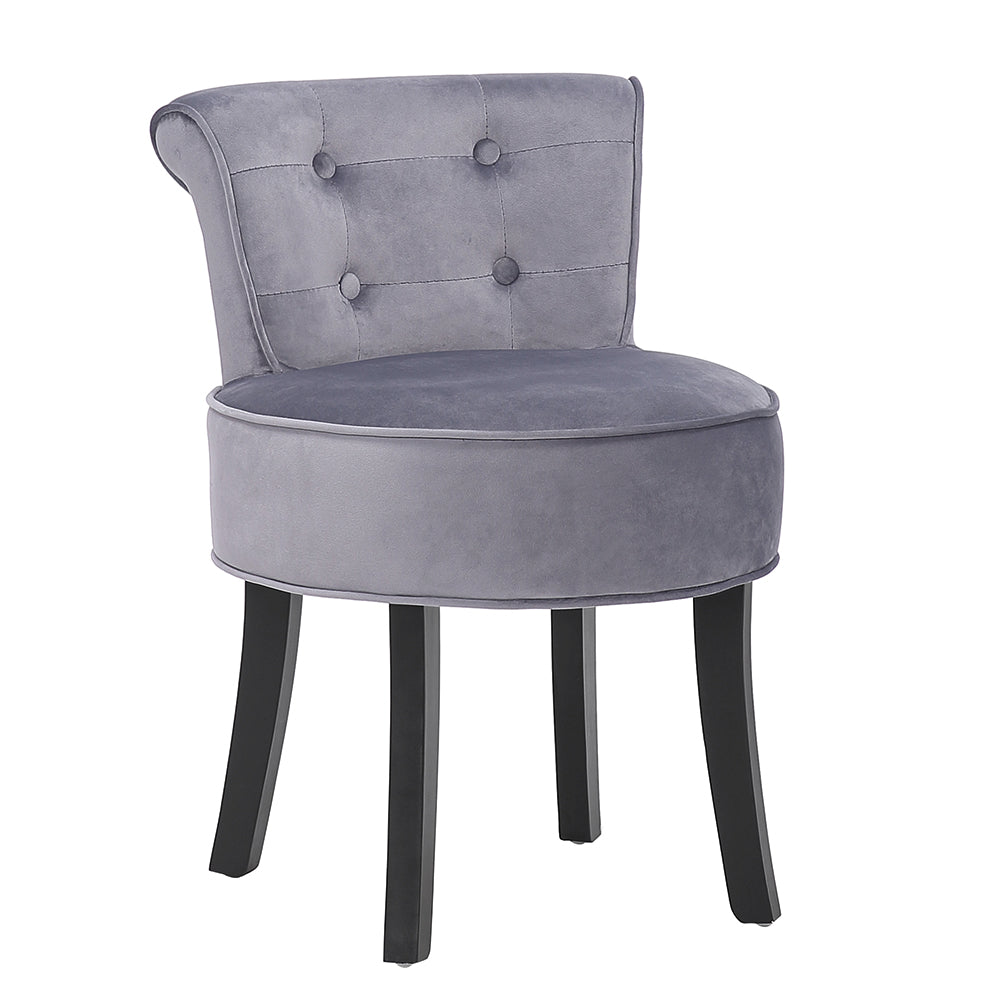 Modern Cozy Velvet Accent Slipper Bedroom Chair Small Single Dressing Table Vanity Makeup Chair