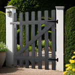 0.9m W x 0.9m-1.8m H Garden Wood Fence Gate With Latch | Small | Grey