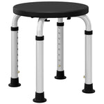 Bath Chair Height Adjustable Shower Seat For Elderly | One Size | Black