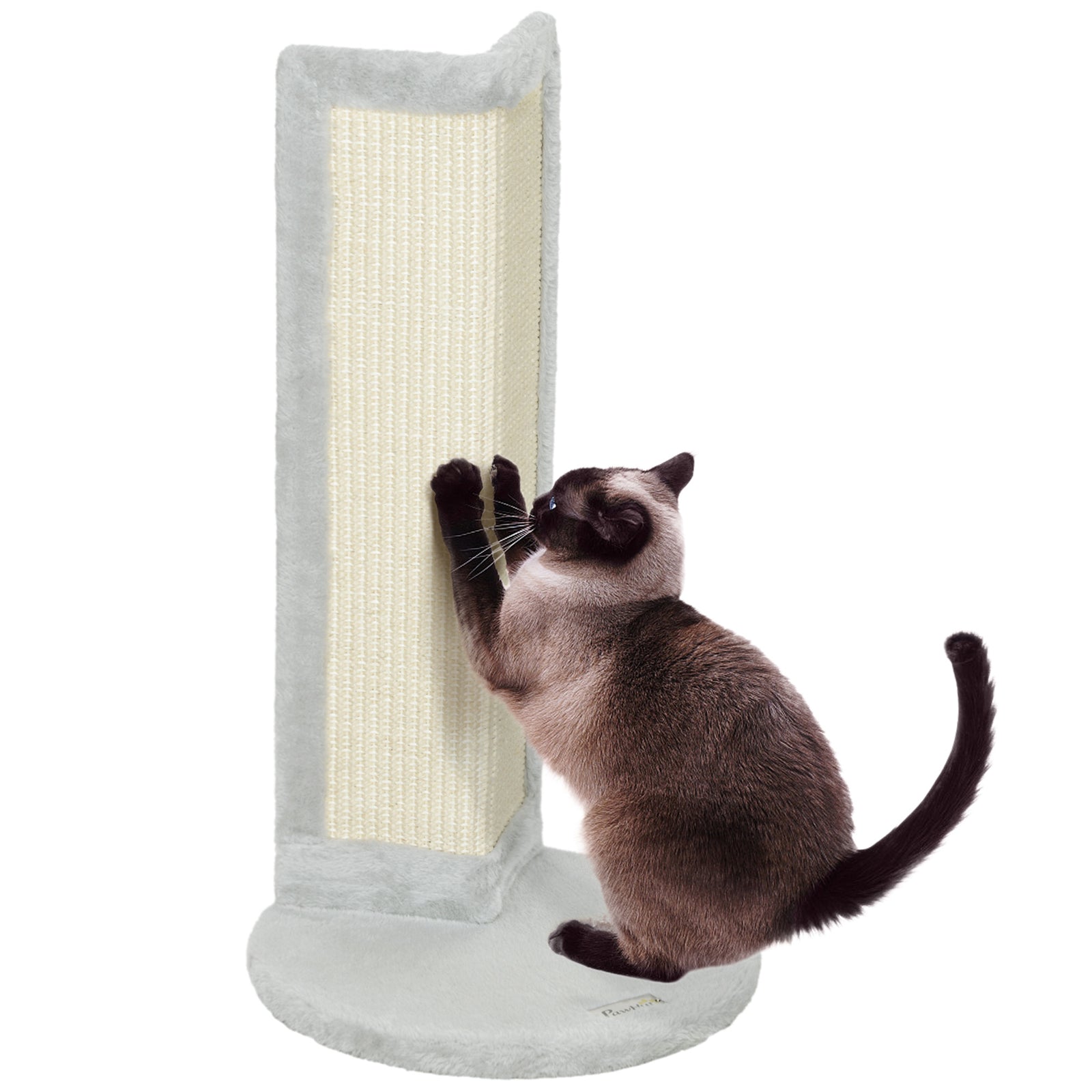 56cm Corner Cat Scratching Post With Sisal Scratching Pad, Grey