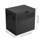 126l Waterproof Plastic Storage Box With Padlock – Lockable Wood-grain Outdoor & Indoor Container | Black