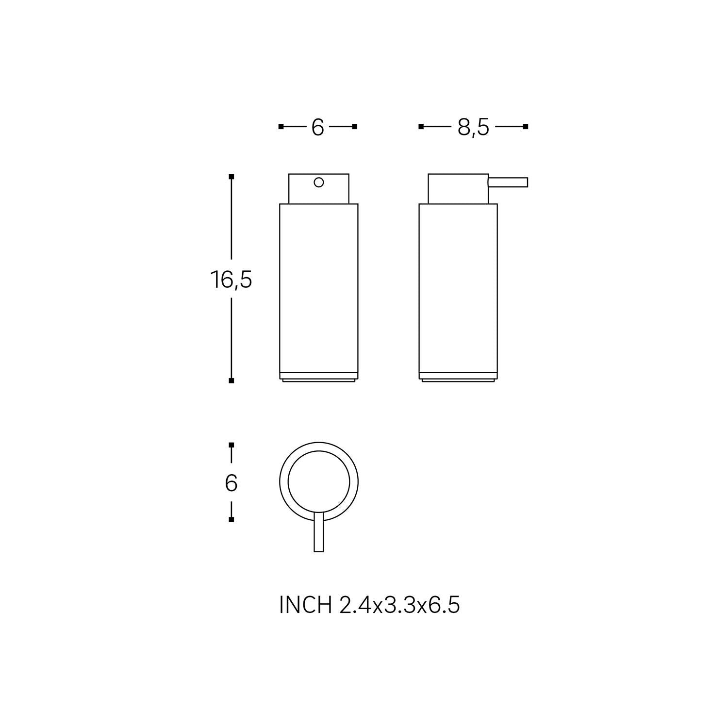 Soap Dispenser, 200ml Matt Black, Logic Collection