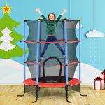 Trampoline For Kids W/enclosure Net Built-in Zipper 3-10 Year