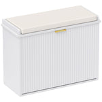 Shoe Storage Bench With Cushion And Flip-drawer | Small | White