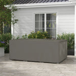 Uv Rain Protective Cover For Garden Patio Wicker Rattan | Large | Grey