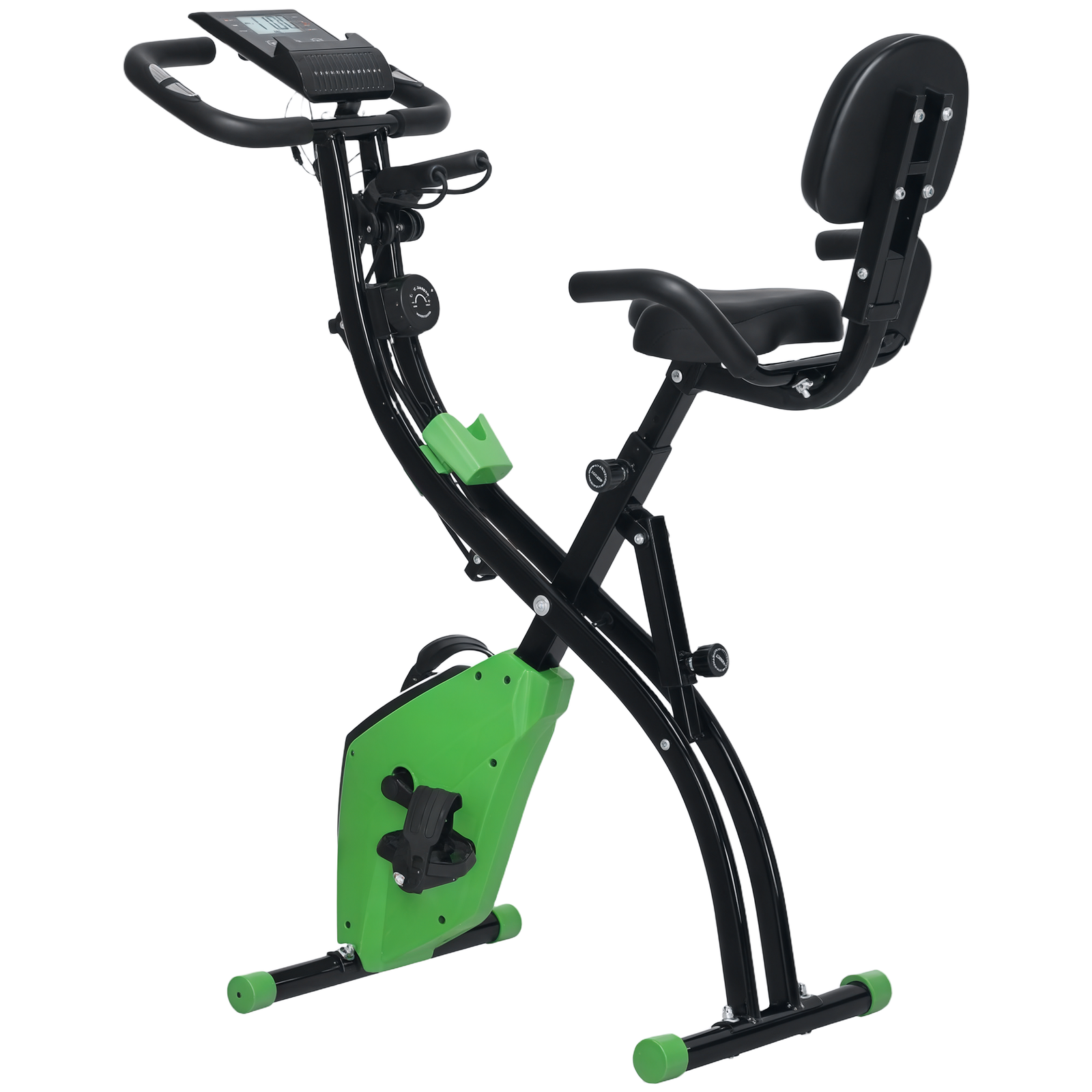 2-in-1 Folding Exercise Bike With 8-level Magnetic Resistance | Green