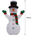 1.2m H Inflatable Snowman – Outdoor Christmas Decoration With Built-in Air Blower & Transformer