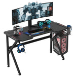 HOMCOM Spacious Gaming Desk Home Racing W/ Steel Frame Cup Headphone Holder Hook
