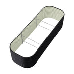 240cm/320cm Large Oval Galvanized Raised Garden Bed Rust-resistant Metal Planter Box | Small | Anthracite