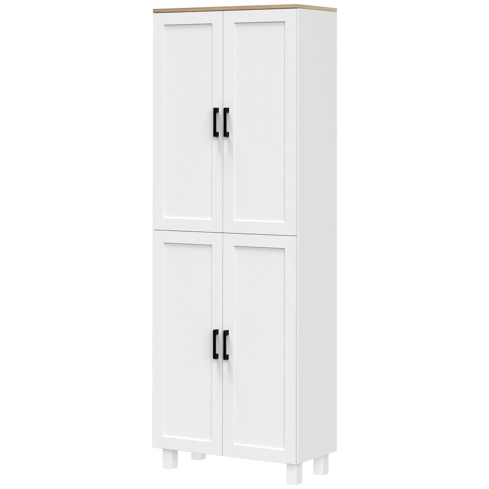170cm Freestanding Kitchen Cupboard 4 Door Storage Cabinet