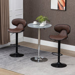 Adjustable Swivel Barstools Counter Set Of 2 | Brown