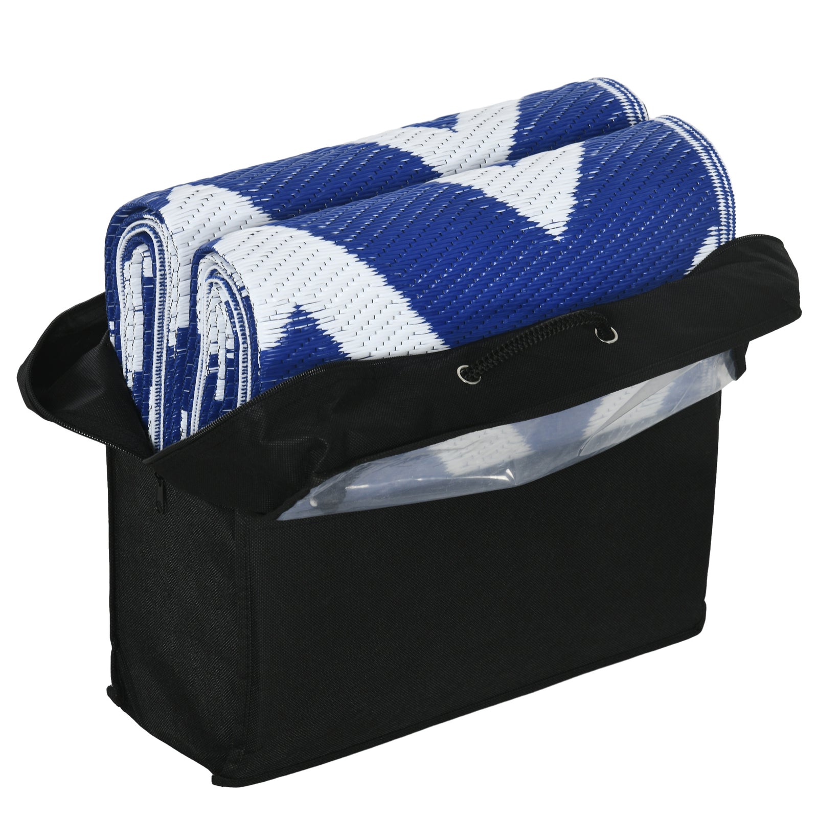 Reversible Rug W/ Carry Bag 182x274cm Blue