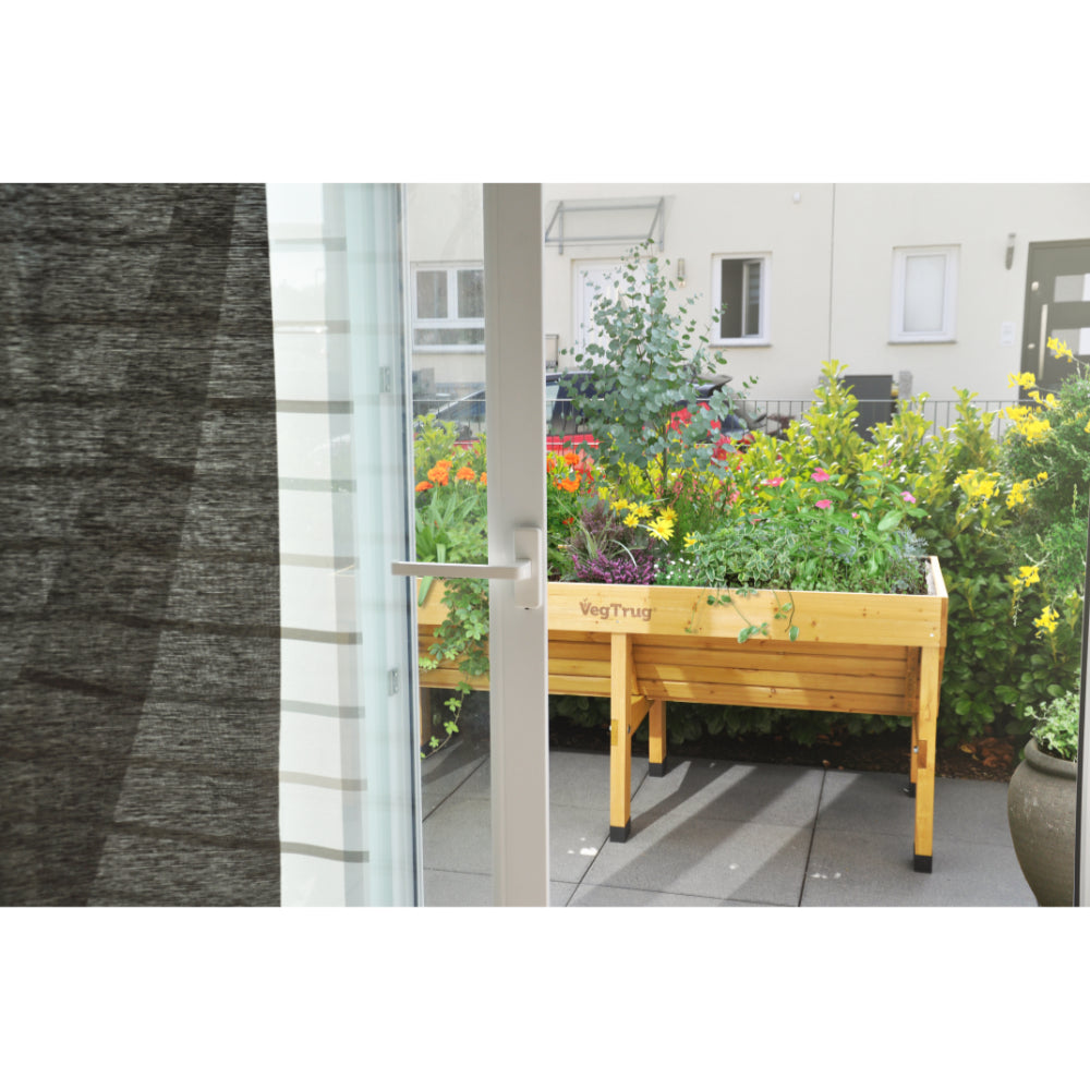 Raised Wooden Planter - Medium Classic | Natural
