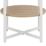 Small Round Coffee Table With 2 Tier | Natural