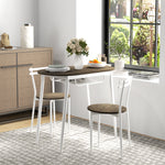 3pc Dining Table Set, Oval Table, Natural