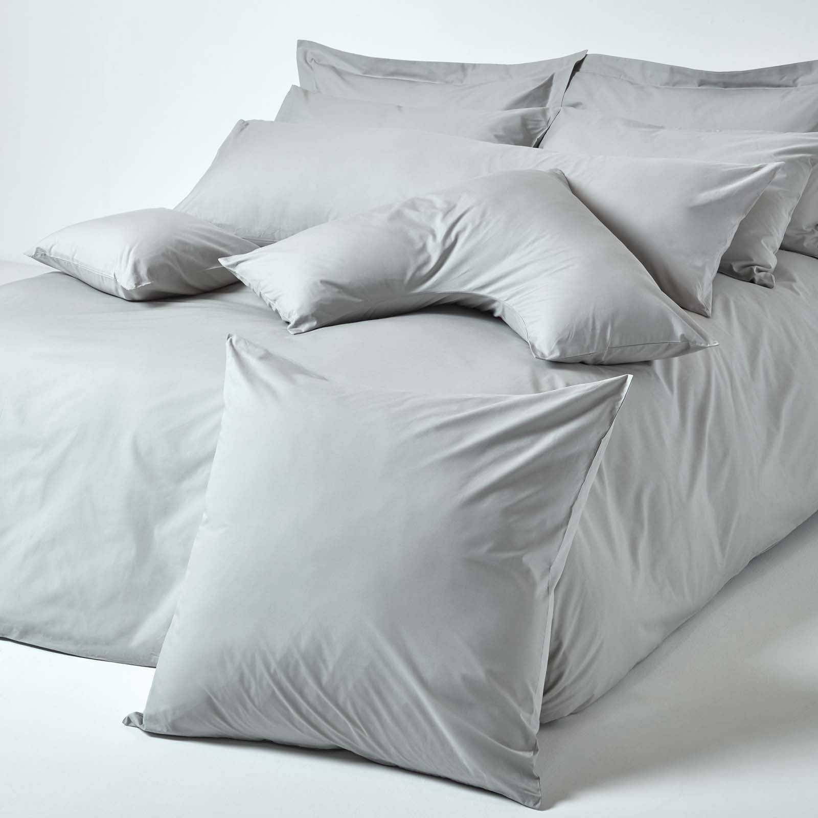 Continental Egyptian Cotton Pillowcase 200 Tc | 40cm x 40cm | Silver Grey