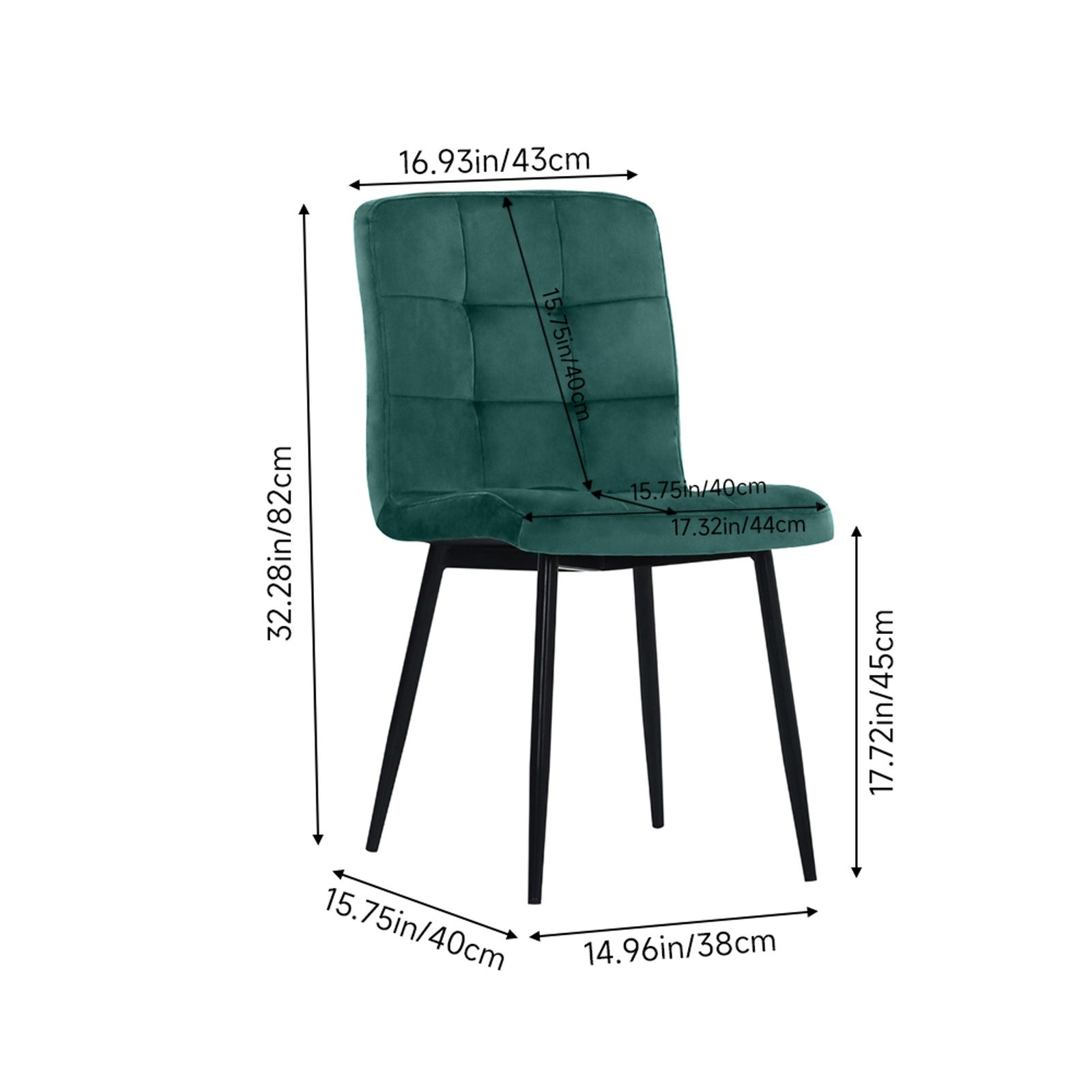 Breeins Set Of 4 Contemporary Velvet Upholstered Dining Chairs