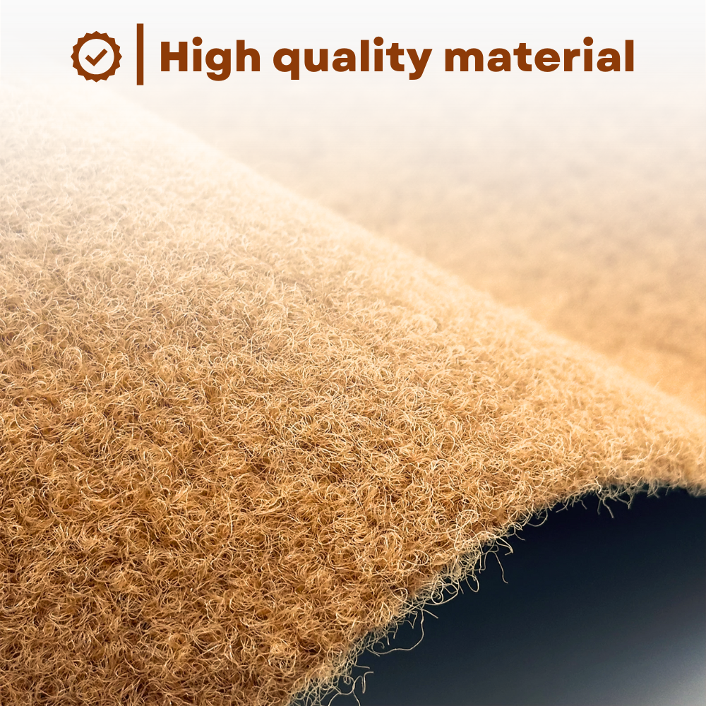 Non-shed Synthetic Coir Step Mat 75cm X 25cm | Set of 2 | Brown