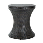 Outsunny Pe Rattan Ice Bucket Table, Outdoor Liftable Beer Cooler