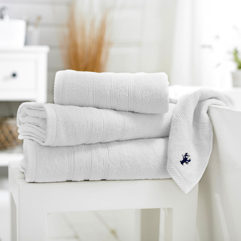 Kaleidoscope 550gm Combed 100% Cotton Towels | Bath Towel | White