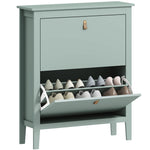2 Drawer Shoe Cabinet For Hallway | Green