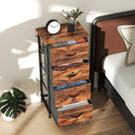 Fabric Chest Of Drawers, 4 Drawer Dresser For Bedroom | Brown