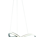 Cappio Chrome Led Pendant Lamp 36w(130w) Stunning Designer Hanging Ceiling Light With Elegant Chrome Curves