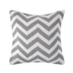 Geometric Cotton Knitted Cushion Cover | 45cm x 45cm | Grey & White