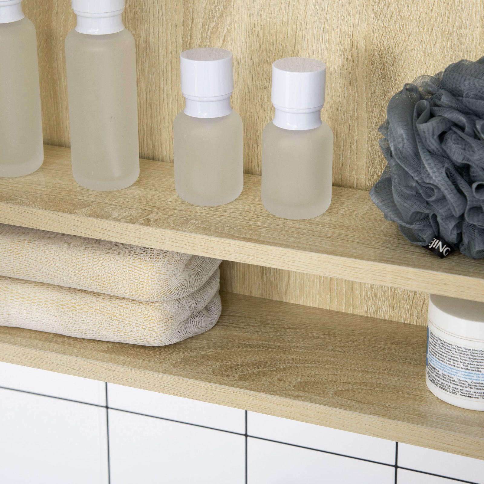 Led Bathroom Mirror Cabinet Wall-mounted Adjustable Shelves