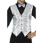 Sequin Waistcoat | Medium | Silver