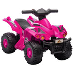 6v Kids Electric Quad Bike With Music, Forward Function | Pink