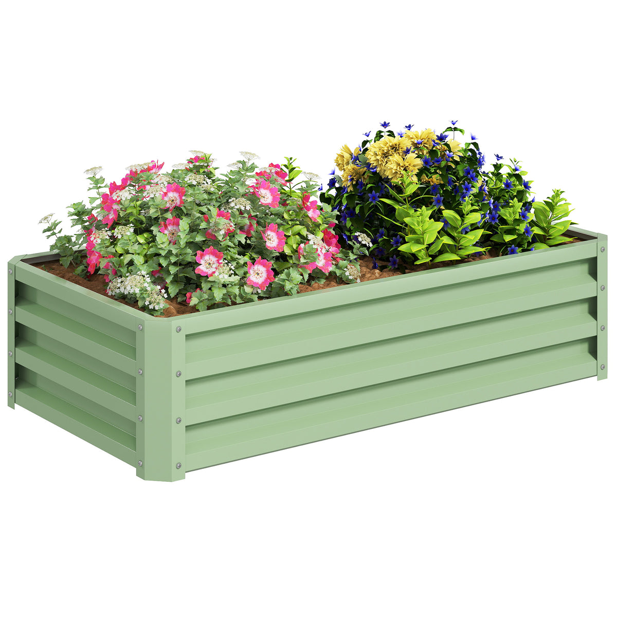 Raised Garden Bed Steel Planter Box | 216l | Light Green