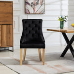 Set Of 2 Ravenna Velvet Dining Chairs | Black