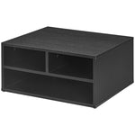 Desktop Printer Stand With 3 Open Compartments | One Size | Black