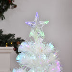 Pre-lit Artificial Christmas Tree Fibre Optic Xmas Decoration | 4ft | White