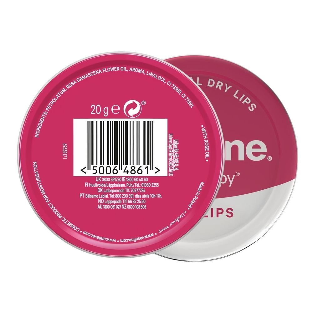 Lip Therapy Rosy Lips 20gm Petroleum Jelly Tinted Lip Balm | Set-of-8 | Pink