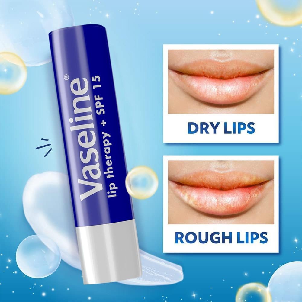 Vaseline Lip Therapy Balm Sticks, Original 4gm Hydrating Lip Care Balm