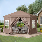 4x4m Garden Gazebo Tent Outdoor Metal Adjust Sun Shade