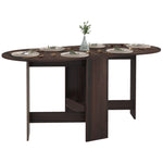 Oval Kitchen Table For Dining Room, Small Spaces | One Size | Brown