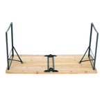 3-pieces Contemporary Folding Wooden Garden Bench Set For Outdoors