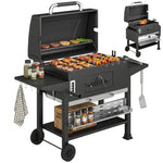 Charcoal Bbq Grill With Electric Rotisserie Kit, Barbecue Grill