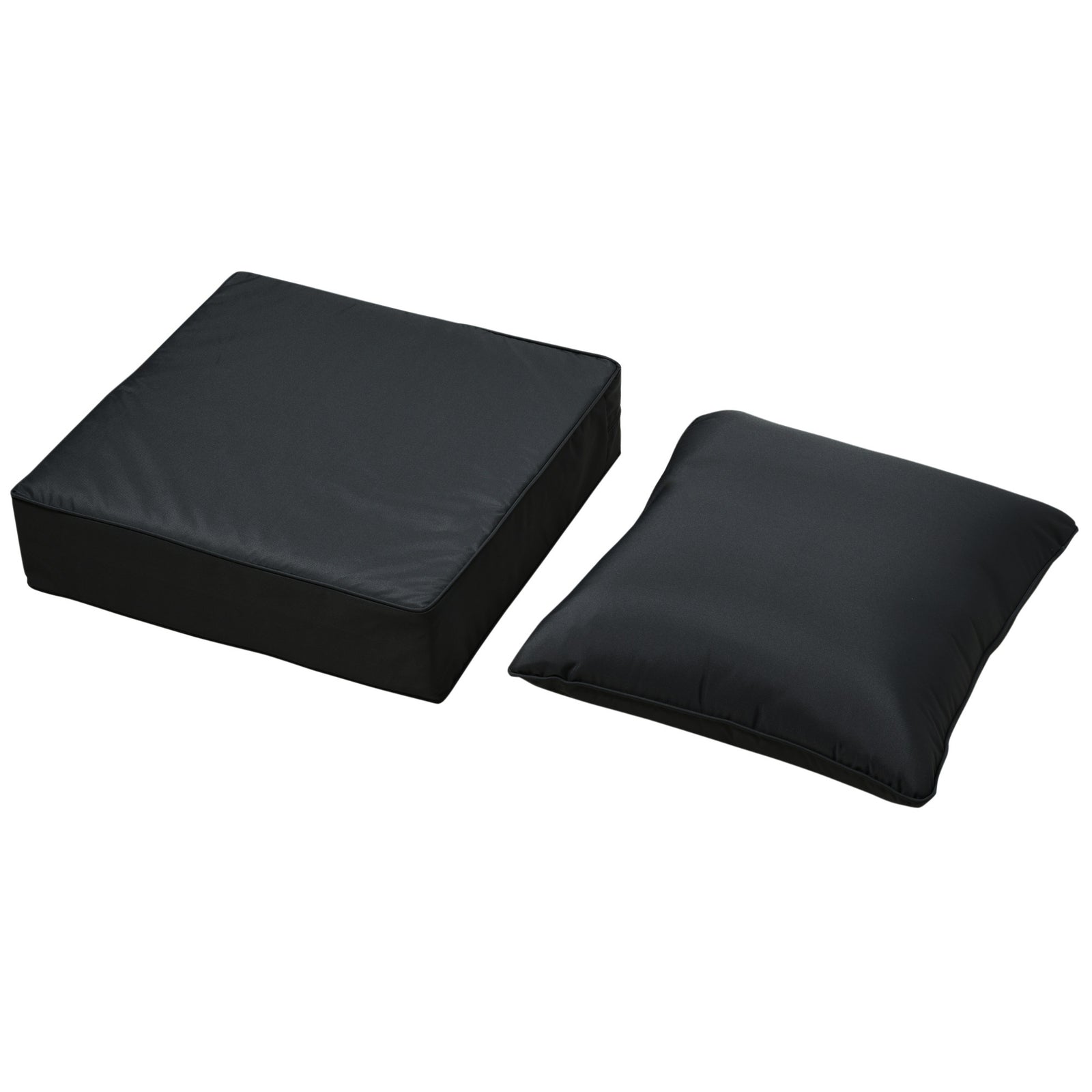 Outdoor Seat And Back Cushion Set,olefin Patio Chair Cushion | Black
